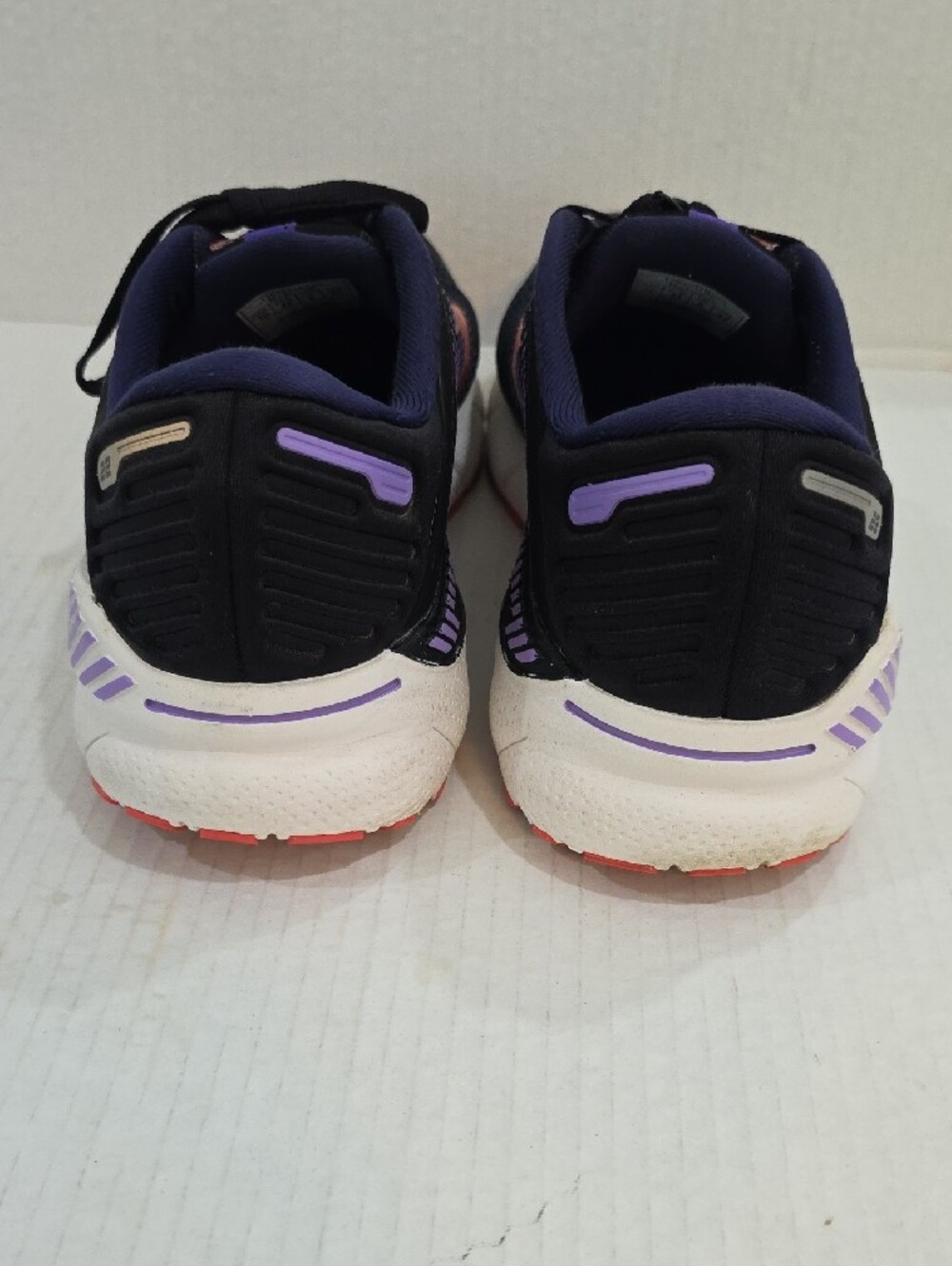 Brooks Adrenaline GTS 22 Womens Shoes - Navy with Coral & Purple Size 10 - Picture 7 of 11